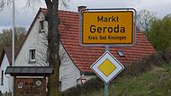 Ortsschild von Geroda