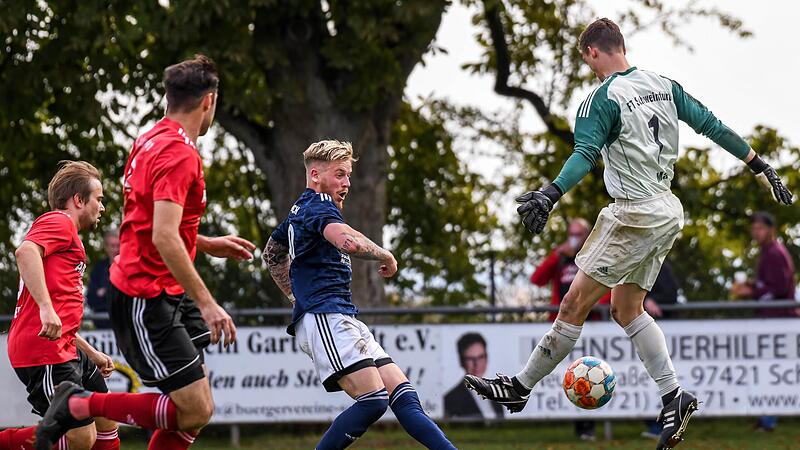 Leon Heppt &uuml;berwand den Schweinfurter Schlussmann Simon Mai gleich zweimal. Zum Sieg f&uuml;r die DJK Dampfach  reichten die beiden Tore aber nicht.