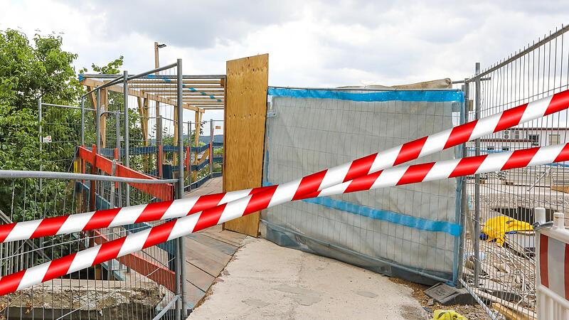 Die Piasten-Behelfsbr&uuml;cke wird beim Annafest t&auml;glich ab 13 Uhr komplett gesperrt. Foto: Barbara Herbst,Forchheim & Fr&auml;nkische Schweiz