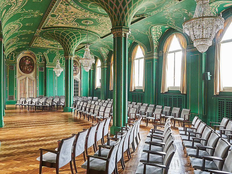 Der Gr&uuml;ne Saal im Regentenbau diente als Drehort.