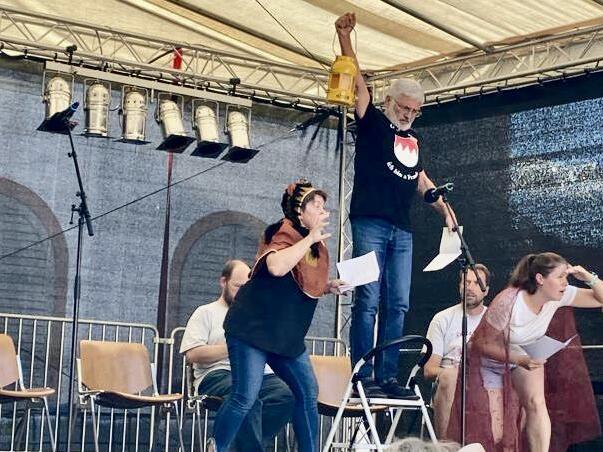 Die Stettfelder Freilichtbühne hatte einen Auftritt in Aschaffenburg beim Tag der Franken