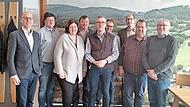 Von links die B&uuml;rgermeister Gerd Kleinhenz, Alexander Schneider, Katja Habersack, Roland R&ouml;mmelt, Jochen Vogel, Volker Roth, Dieter Muth, Bernold Martin und Uwe Schmidt