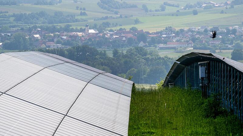 Blick vom Solarpark bei Buch in den Itzgrund