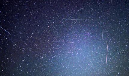 Satelliten am Nachthimmel