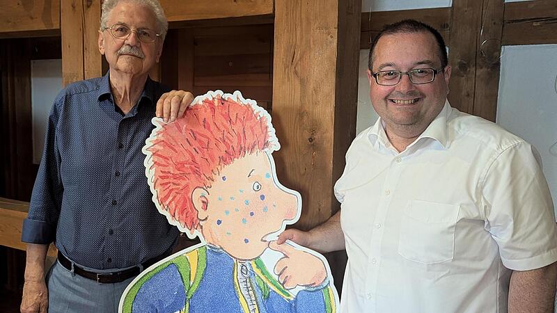 Hallstadt verbindet: Sams-Autor Paul Maar (links) und B&uuml;rgermeister Thomas S&ouml;der wollen bis Dezember 2027 das Museumsprojekt realisiert haben.