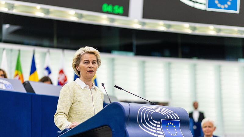 &bdquo;Die Zukunft der Europ&auml;ischen Union wird auch in der Ukraine geschrieben&ldquo;, sagt Ursula von der Leyen.