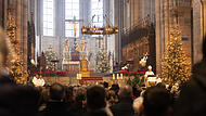 Zentraler Ort der katholischen Weihnachtsgottesdienste war der Dom, in dem auch der ernannte Erzbischof Herwig Gössl predigte.