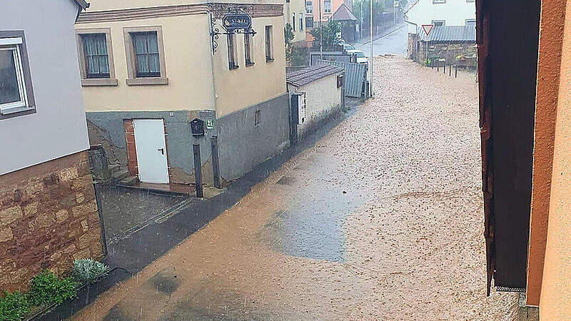 &Uuml;berflutung in Bad Kissingen