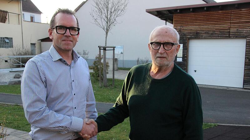 Bürgermeister René Gerner dankte Jürgen Wittmer (r.) für sein Engagement.