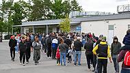 Viel los am Bamberger Ankerzentrum:  Vor gut einem Jahr wurden an manchen Tagen mehr als 100 Flüchtlinge neu zugewiesen.