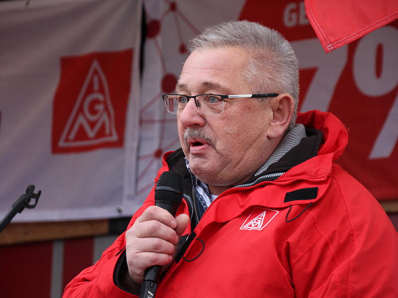 Roland Holler, Schaeffler-Betriebsratsvorsitzender HöchstadtDemonstration Schaeffler Höchstadt Roland Holler, Schaeffler-Betriebsratsvorsitzender Höchstadt