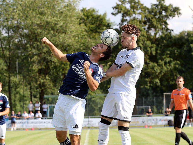 Nico Pinkert (links) und der TSV Burgebrach brauchen in Schweinfurt unbedingt Punkte.