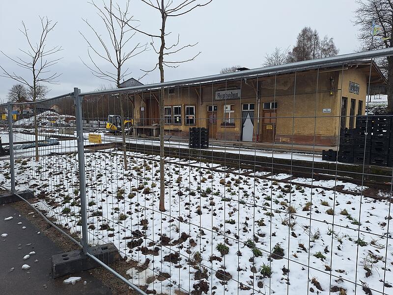 Gleispark Rupboden am Bahnradweg der fr&uuml;heren Sinntalbahn