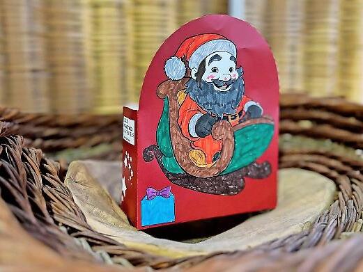 Eine gebastelte Nikolausbox.