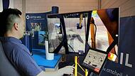 Der Baggersimulator macht es möglich, ohne Sand oder Erde das Baggern zu versuchen.