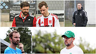 Stecken alle mit ihren Teams im Bezirksliga-Keller: Lars Scheler (TSV Staffelstein), Christian Schiebel (FC Coburg II), Tommy Gr&uuml;nert (SpVgg Rattelsdorf) und Alexander Stretz (SC Kemmern).