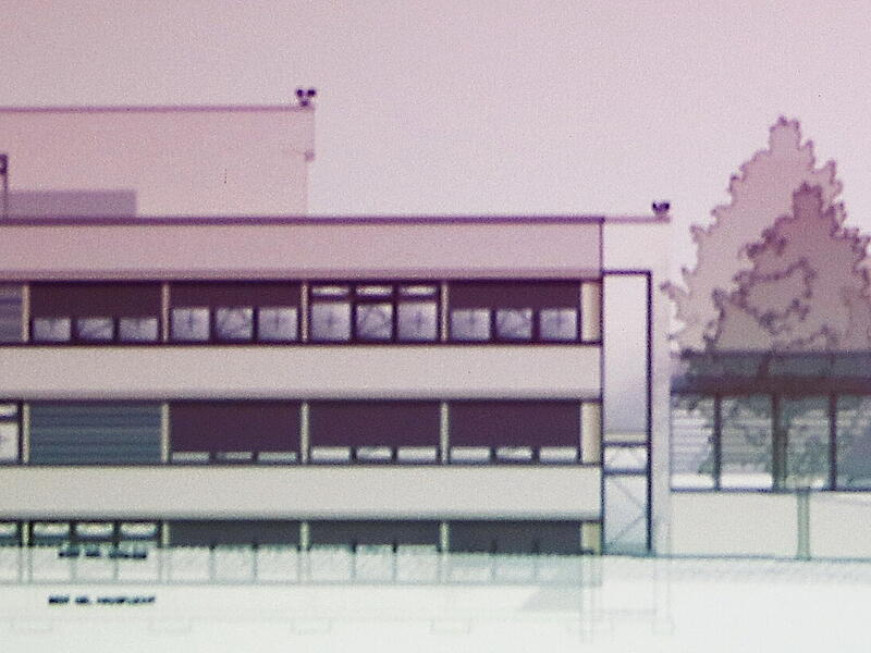 Optisch wird sich am Stadtsteinacher Schulhaus (hier der Aufriss der Westseite) mit der Generalsanierung nicht viel &auml;ndern.