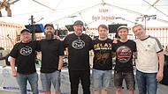 Die Band &bdquo;Dust&ldquo; vor ihrem Auftritt in Haig. Mit Ihren auserlesenen Hits aus vergangenen Tagen erfreuten sie mit einem Drei-Stunden-Programm alle Generationen. Vor der B&uuml;hne von links: Jochen Schlick, Philip Klinger, J&uuml;rgen Vorndran, Christian Dets...