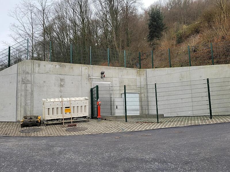 Außenansicht des Pumpwerks Rehleite.