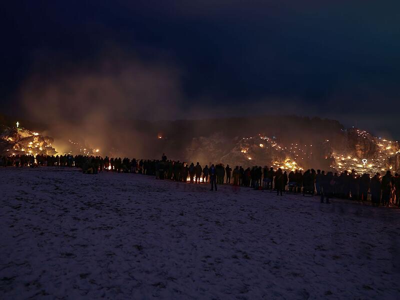 Lichterfest zum Abschluss des Festes &laquo;Ewige Anbetung&raquo;
