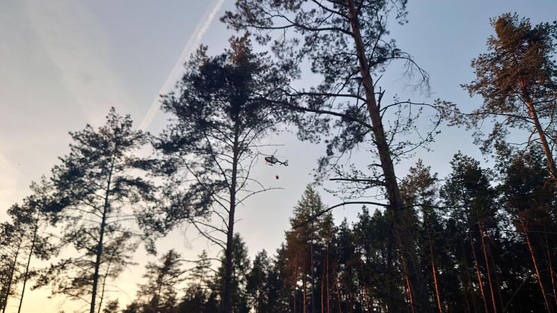 Seit Mittwochabend, 30. April 2025, brennt es im Tennenloher Forst bei Erlangen.