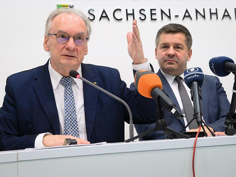 Kabinetts-Pressekonferenz in Sachsen-Anhalt Kabinetts-Pressekonferenz in Sachsen-Anhalt