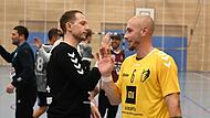 Kapitän, Spielertrainer und Coach der Frauenmannschaft – Oliver Oester (rechts) ist der Tausendsassa bei der HG Kunstadt. Beim Verein spielt der 34-Jährige mittlerweile seit 27 Jahren.