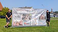 Die beiden Vorsitzenden des Kirchweihvereins Marcel Wei&szlig; (l.) und Marcell Beschoner freuen sich schon auf das Kerwafest in ihrem Dorf. Sie haben viel Arbeit in die Neu-Organisation gesteckt.