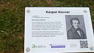 Infotafel zu Kaspar Hauser