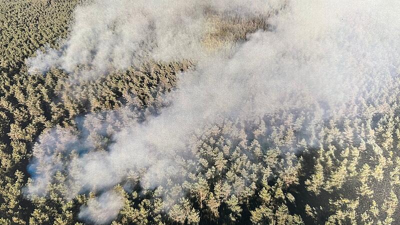 Im Markwald zwischen Baiersdorf und R&ouml;ttenbach ist am Nachmittag ein Feuer ausgebrochen. Etwa 4000 Quadratmeter stehen in Flammen. (Symbolbild)