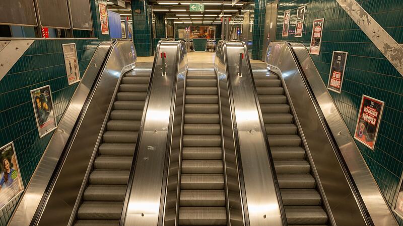 Rolltreppe am Marienplatz Rolltreppe am Marienplatz