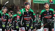 Dominik Zbaranski (links), Martin Kokes (Mitte), Michail Guft-Sokolov (links) und die Höchstadt Alligators haben einen weiteren Dreier geholt.