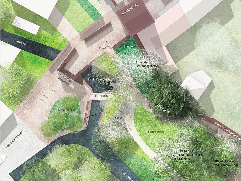 Gestaltung des Eingangs am Jörgentorpark Gestaltung des Eingangs am Jörgentorpark