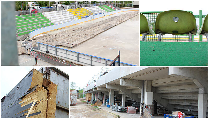 Das Eisstadion Höchstadt am Kieferndorfer Weg ist eine Baustelle Das Eisstadion Höchstadt am Kieferndorfer Weg ist eine Baustelle