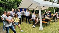 Wahlparty im Garten von CSU-Kandidaten Konrad Körner Spannung bei der Wahlparty im Garten von CSU-Kandidaten Konrad Körner.