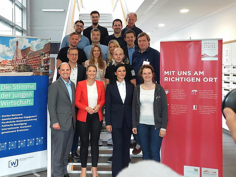 Zu Besuch bei Forchheims Wirtschaft: Bayerns Digitalministerin Judith Gerlach (zweite von links).Forchheim & Fränkische Schweiz Zu Besuch bei Forchheims Wirtschaft: Bayerns Digitalministerin Judith Gerlach (zweite von links).Forchheim & Fränkische Schweiz