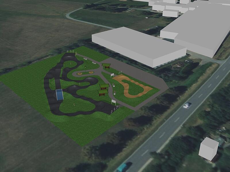 Es ist noch ein bisschen Geduld erforderlich, doch so k&ouml;nnte der Pumptrack in Kauerndorf aussehen. Die kleine Runde eignet sich auch f&uuml;r Kinder.