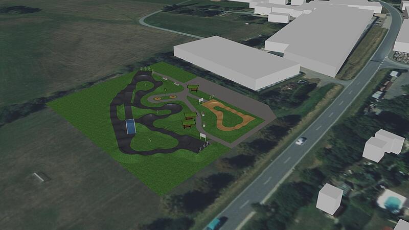 Es ist noch ein bisschen Geduld erforderlich, doch so k&ouml;nnte der Pumptrack in Kauerndorf aussehen. Die kleine Runde eignet sich auch f&uuml;r Kinder.