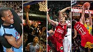 Demond Mallet (links, 2005) und Steffen Hamann (zweites Bild von links, 2004) gewannen mit Bamberg nervenaufreibende Play-off-Serien. der Kölner Sasa Nadjfeji (zweites Bild von rechts) sorgte 2006 für einen bitteren Bamberger K.o. im Halbfinale, 2...