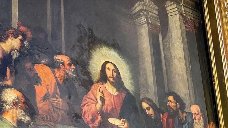 Abendmahl-Gemälde in der Kirche des Priesterseminars El Patriar