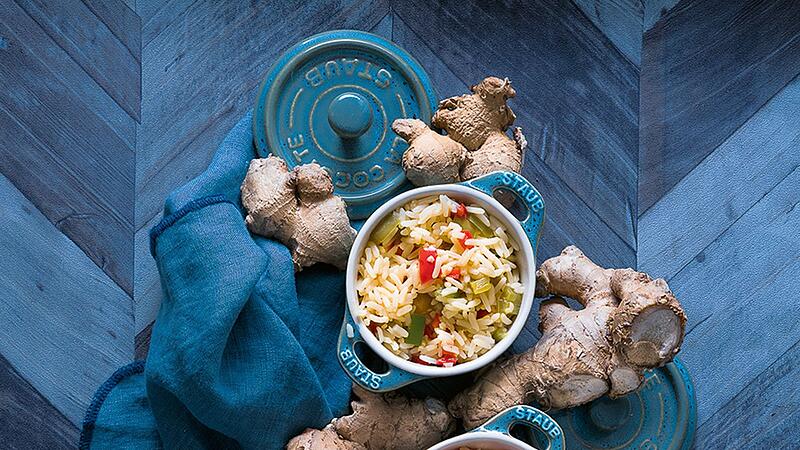 Ingwer-Reis mit Paprika