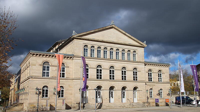Hoffentlich kein böses Omen: Dunkle Wolken über dem sanierungsbedürftigen Coburger Landestheater.
