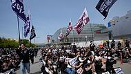Kundgebung der Gewerkschaft von Samsung Kundgebung der Gewerkschaft von Samsung