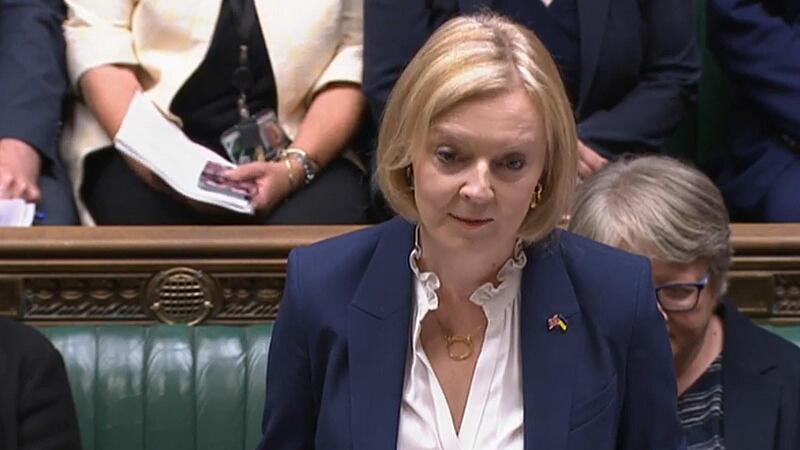 Die neue britische Premierministerin Liz Truss stellte sich am Mittwoch im Parlament den Fragen der Abgeordneten.
