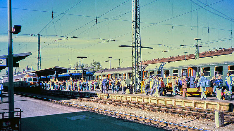 Besucherstr&ouml;me auf dem Bamberger Bahnhof