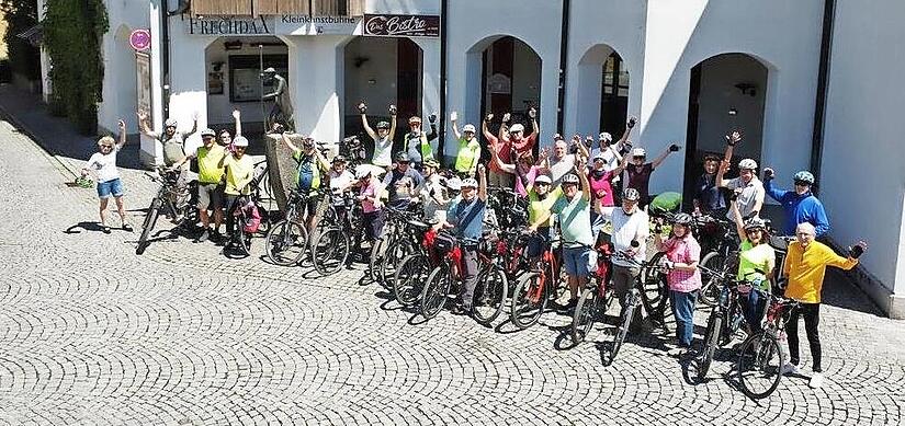Die Radreise der Ebermannstadter Gruppe startete in Laufen an der Salzach.