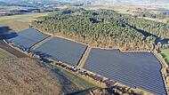 Die PV-Anlage bei Grafendobrach aus der Vogelperspektive