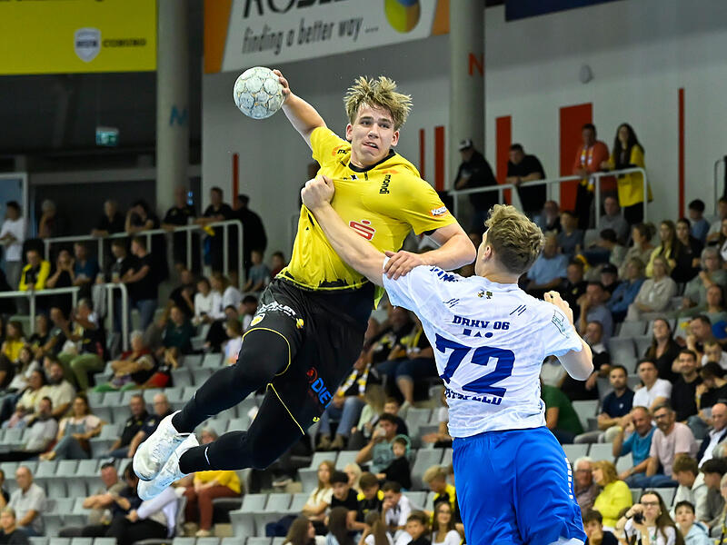 Pavels Valkovskis (hier im Heimspiel gegen Dessau) glänzte in Bietigheim mit acht Treffern.