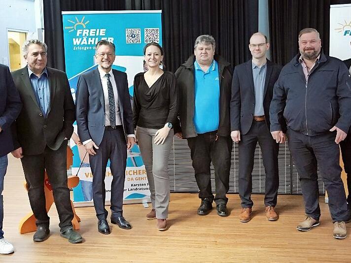 Die B&uuml;rgermeisterkandidaten der Freien W&auml;hler im Landkreis Erlangen-H&ouml;chstadt.