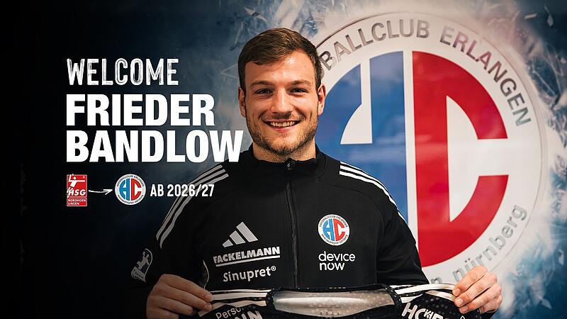 Frieder Bandlow spielt ab Sommer 2026 f&uuml;r den HC Erlangen in der Handball-Bundesliga.